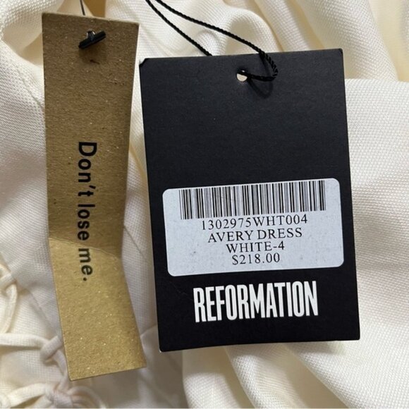 NWT Reformation Avery Linen Dress in White Women Size 4 - Picture 7 of 7
